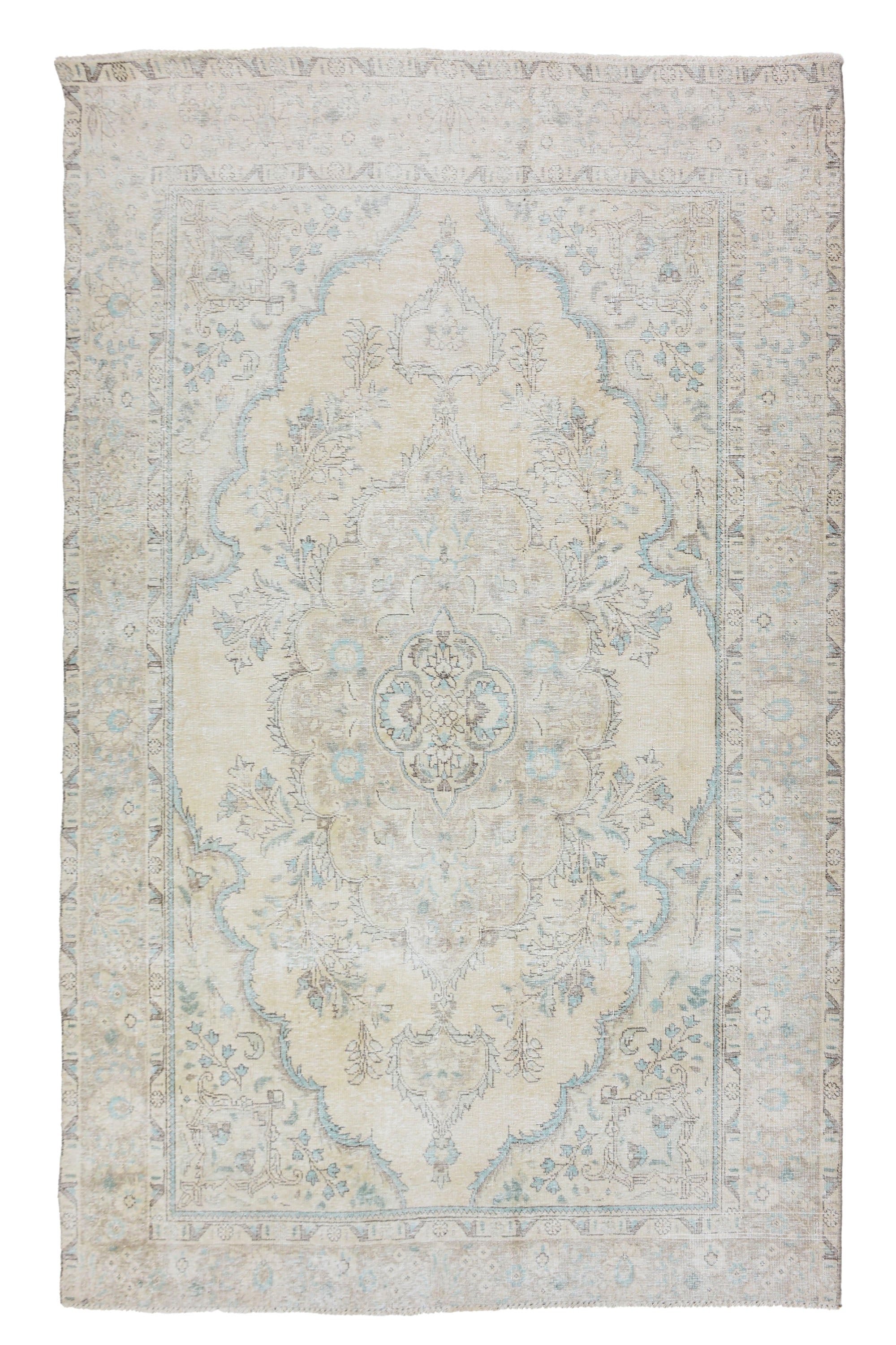 Stone-washed Vintage Persian Rug, 190 x 265 cm