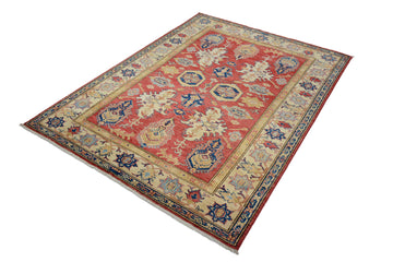 Afghan Super Kazak Rug, 172 x 231 cm (New Arrival)