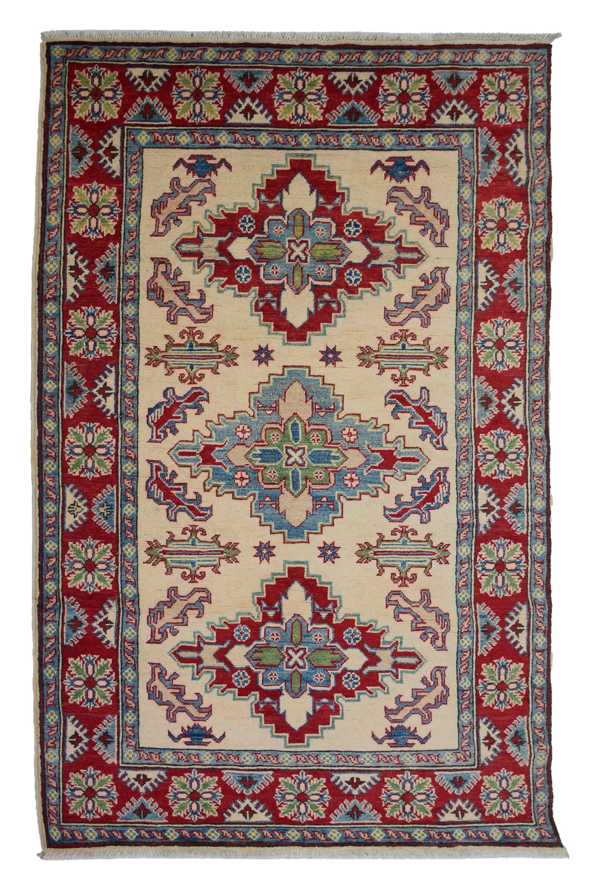 Afghan Kazak Rug, 122 x 192 cm (New Arrival)