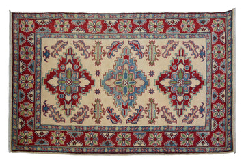 Afghan Kazak Rug, 122 x 192 cm (New Arrival)