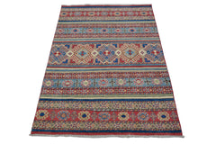 Afghan Kazak Rug, 122 x 173 cm (New Arrival)