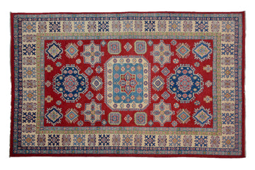 Afghan Kazak Rug, 190 x 293 cm (New Arrival)
