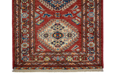 Afghan Super Kazak Rug, 59 x 91 cm (SKU: SKZK-2010)