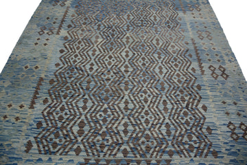 Hand-woven Afghan Kilim Rug, 217 x 280 cm