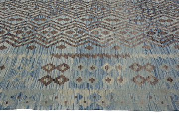 Hand-woven Afghan Kilim Rug, 217 x 280 cm