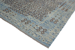Hand-woven Afghan Kilim Rug, 217 x 280 cm