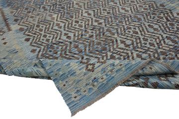 Hand-woven Afghan Kilim Rug, 217 x 280 cm
