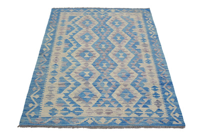 Hand-woven Afghan Kilim Rug, 127 x 170 cm