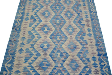 Hand-woven Afghan Kilim Rug, 127 x 170 cm