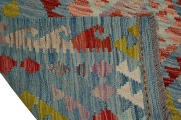 Hand-woven Afghan Kilim Runner, 90 x 305 cm