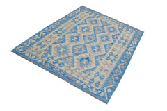 Hand-woven Afghan Kilim Rug, 122 x 170 cm