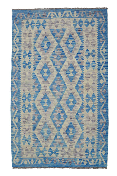 Hand-woven Afghan Kilim Rug, 122 x 170 cm
