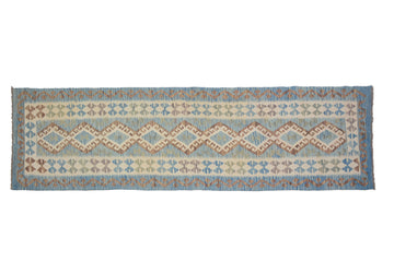 Hand-woven Afghan Kilim Runner, 86 x 296 cm