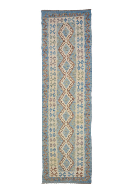 Hand-woven Afghan Kilim Runner, 86 x 296 cm