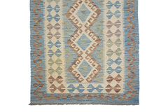 Hand-woven Afghan Kilim Runner, 86 x 296 cm