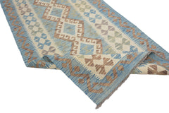Hand-woven Afghan Kilim Runner, 86 x 296 cm