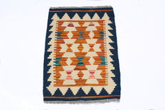 Mini Kilim Rug Mat, 41 x 56 cm (SKU: KLM-2061)