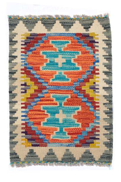 Mini Kilim Rug Mat, 36 x 52 cm (SKU: KLM-2067)