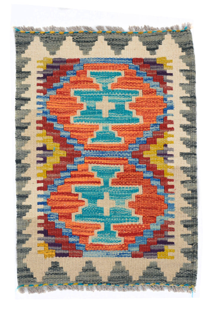 Mini Kilim Rug Mat, 36 x 52 cm (SKU: KLM-2067)