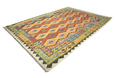 Hand-woven Afghan Kilim Rug, 207 x 308 cm