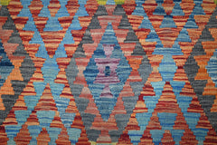 Hand-woven Afghan Kilim Rug, 206 x 290 cm