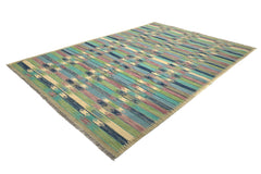 Hand-woven Afghan Kilim Rug, 203 x 297 cm