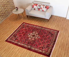 Hand Knotted Vintage Hamadan Persian Rug, 160 x 210 cm