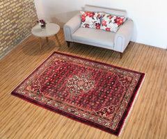 Hand Knotted Vintage Hamadan Persian Rug, 160 x 207 cm