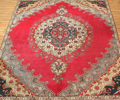 Hand Knotted Vintage Tabriz Persian Rug, 240 x 327 cm (Clearance)