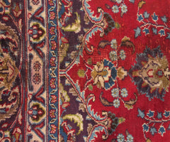 Hand Knotted Vintage Mashad Persian Rug, 285 x 376 cm (Clearance)