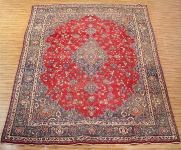 Hand Knotted Vintage Mashad Persian Rug,  297 x 390 cm (Clearance)
