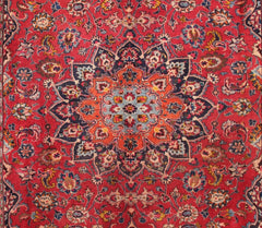 Hand Knotted Vintage Mashad Persian Rug, 198 x 295 cm (Clearance)