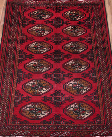 Turkmen Persian Rug, 100 x 142 cm