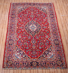 Kashan Persian Rug, 142 X 210 cm
