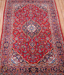 Kashan Persian Rug, 142 X 210 cm