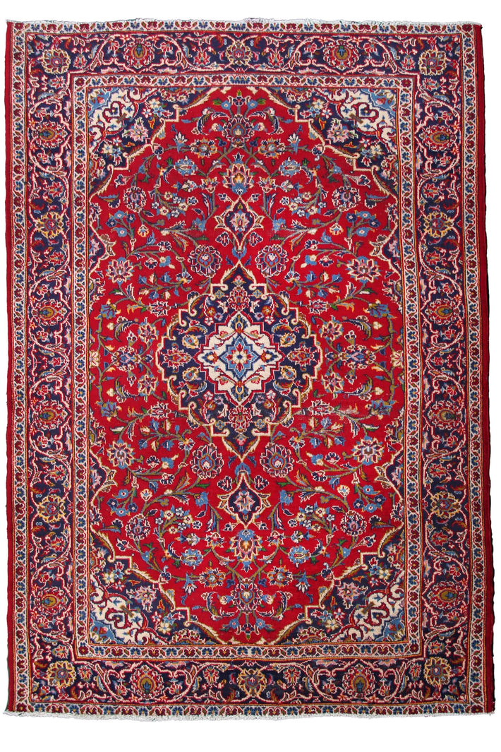 Kashan Persian Rug, 142 X 210 cm