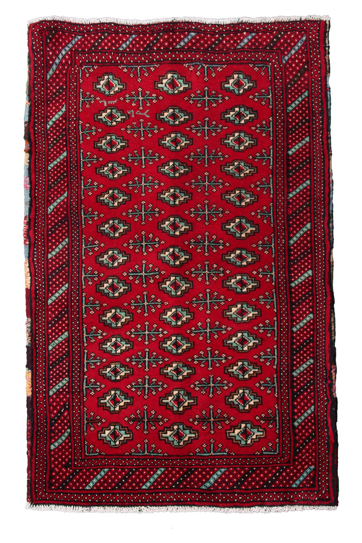 Turkmen Persian Rug, 90 x 140 cm