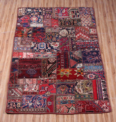 Patchwork Persian Rug, 115 x 171 cm