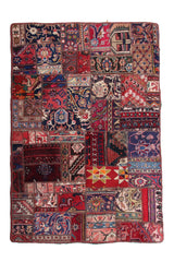Patchwork Persian Rug, 115 x 171 cm