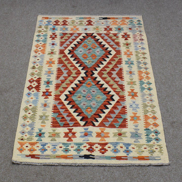 Hand-woven Afghan Kilim, 101 x 152 cm