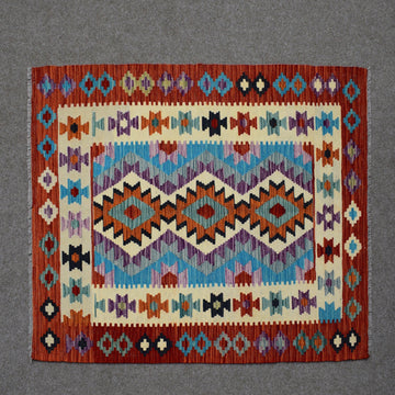 Hand-woven Afghan Kilim, 103 x 157 cm