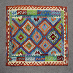 Hand-woven Afghan Kilim, 128 x 182 cm