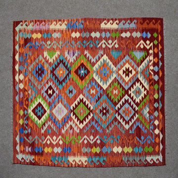 Hand-woven Afghan Kilim, 131 x 192 cm