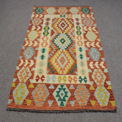 Hand-woven Afghan Kilim, 130 x 179 cm