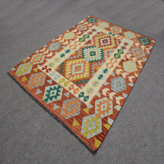 Hand-woven Afghan Kilim, 130 x 179 cm