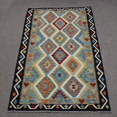 Hand-woven Afghan Kilim, 128 x 204 cm