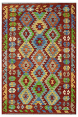 Hand-woven Afghan Kilim, 126 x 181 cm