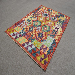 Hand-woven Afghan Kilim, 123  x 171 cm