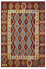 Hand-woven Afghan Kilim, 170 x 241 cm