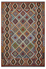 Hand-woven Afghan Kilim, 177 x 239 cm